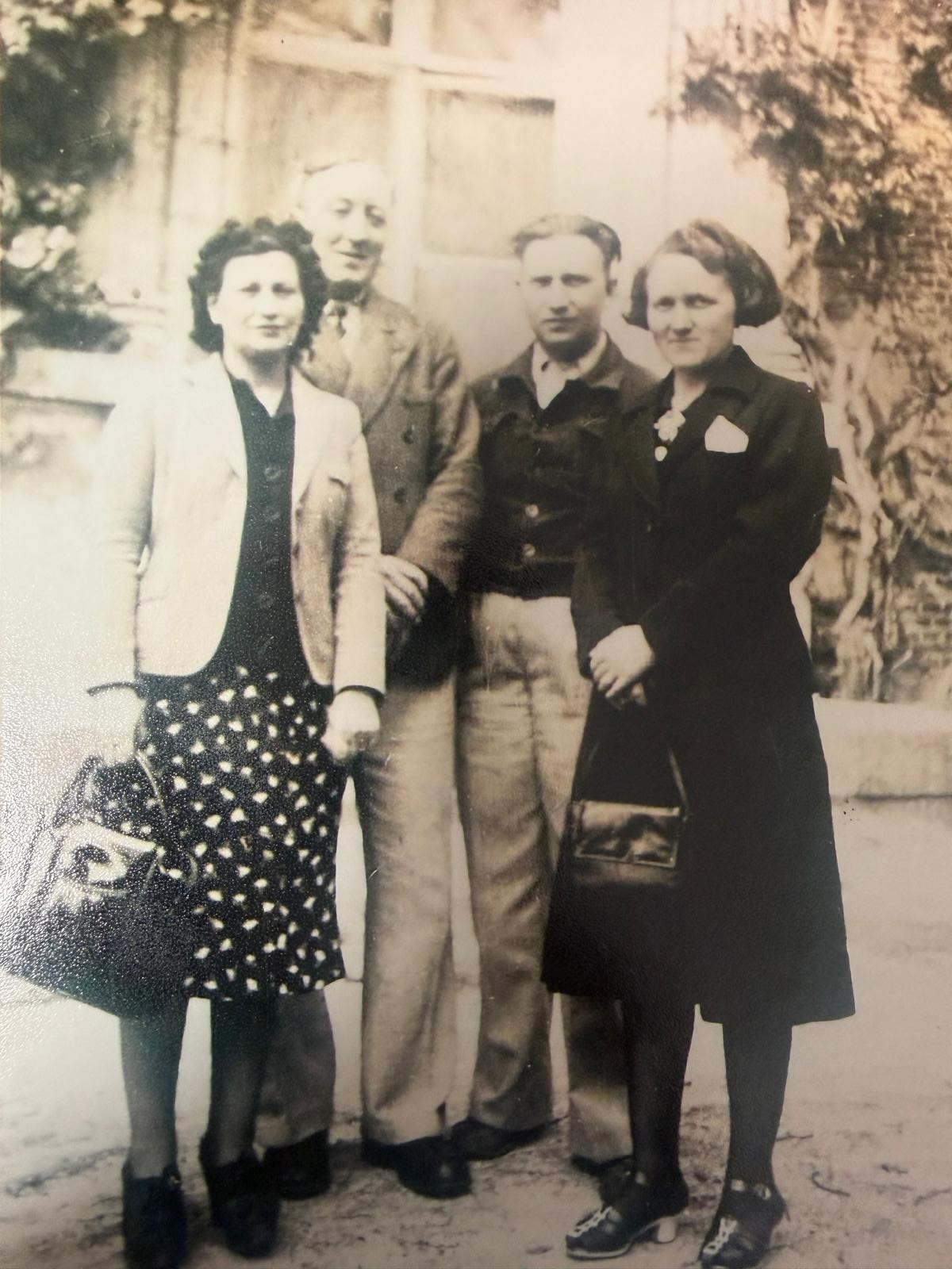 Miriam (left) and Bernard (second from right) with friends
