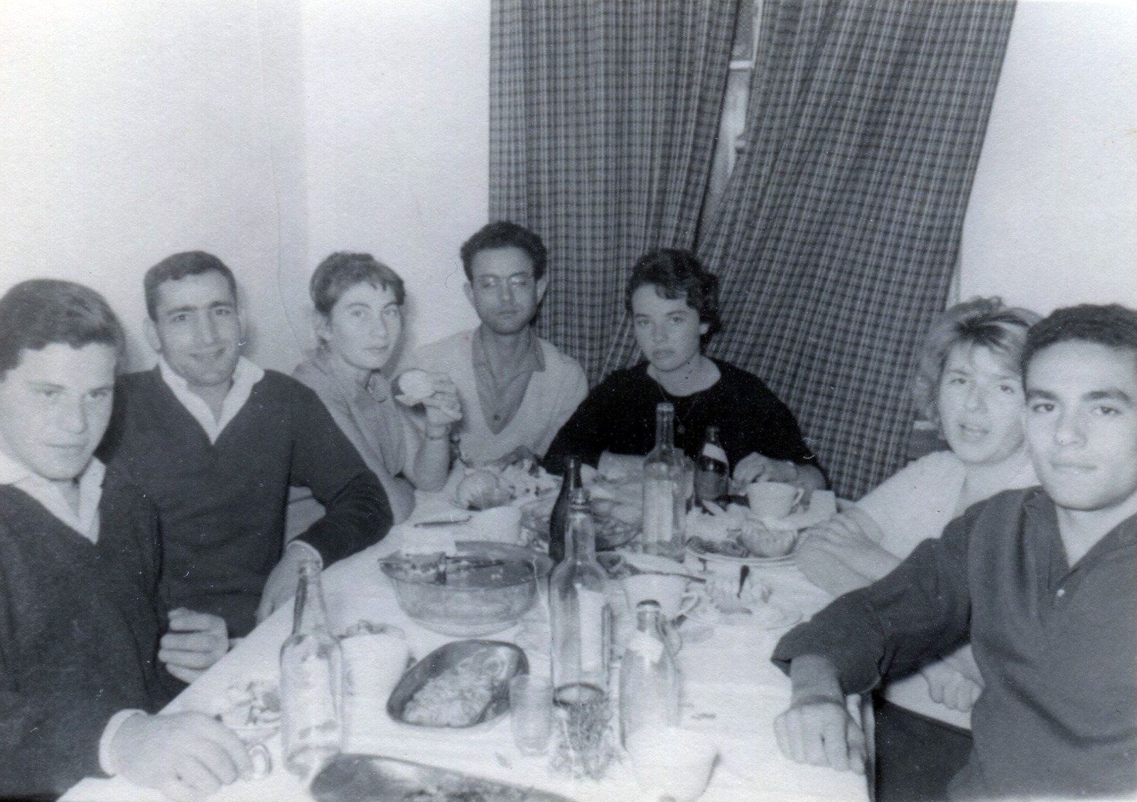 Hanna and Meir with friends at a wedding